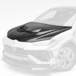 Urus Performante Edizione hood, faded view highlighting carbon