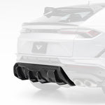 Urus Performante rear diffuser, faded view highlighting carbon