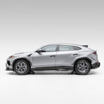 Grey Urus Performante fitted with side skirts, full side profile