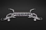Capristo Gallardo valved exhaust front view with valve housings, for OEM tips