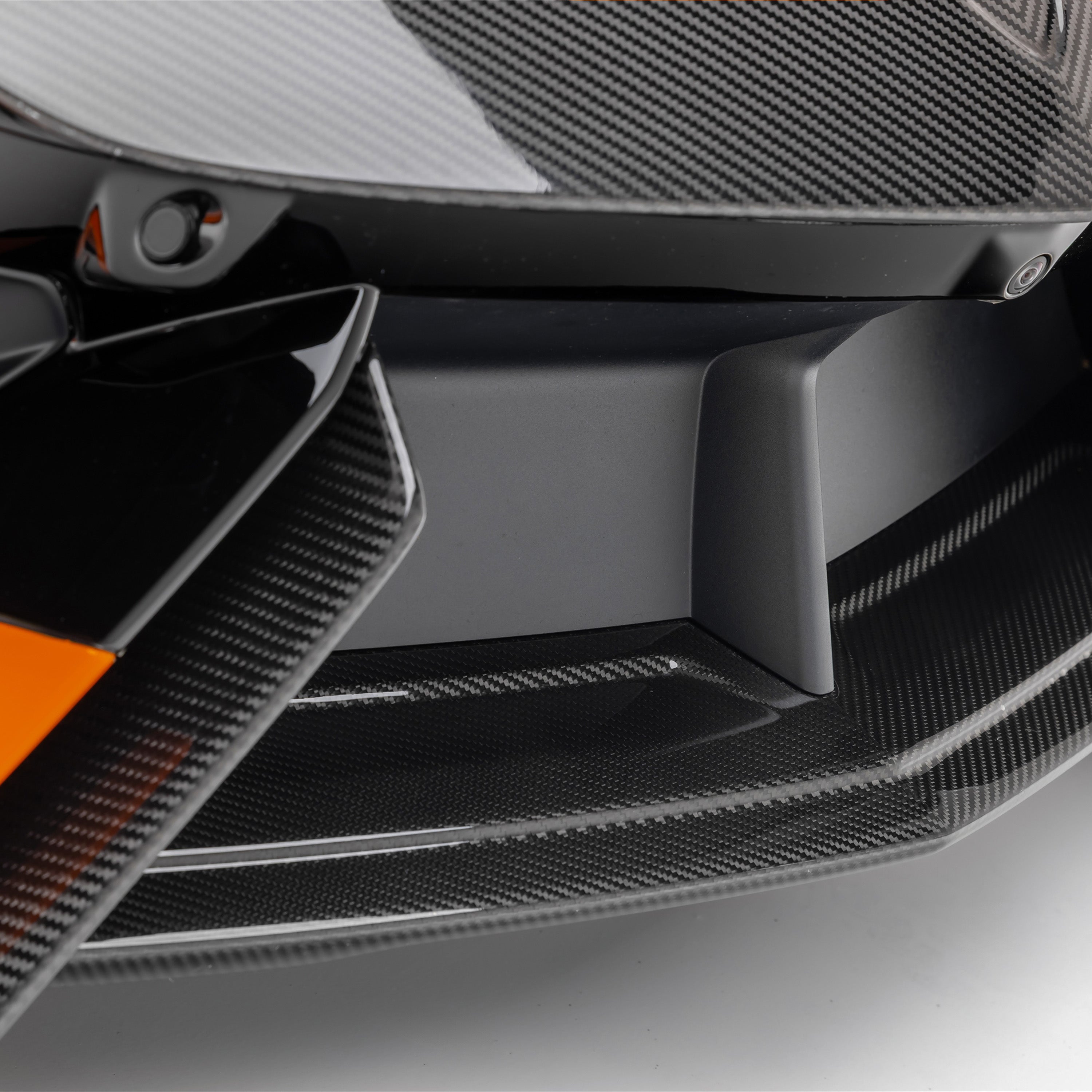 2x2 carbon Revuelto front spoiler blade, macro view