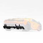Revuelto rear diffuser, faded view highlighting carbon