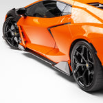 Revuelto side skirt along rocker, low side 3/4 view