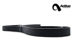 Close up shot of Active Autowerke Replacement Belt For BMW E36 328/M3/ZM3 Rotrex C38 Level 1 SC Kit with white background