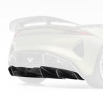 Emira rear diffuser, faded view highlighting carbon fins