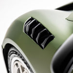 Carbon fender louvers on Lotus Emira, high angled close-up