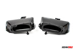 Carbon airbox housings from above with filters exposed - Carbon Fiber Airbox for the 2021-2026 GLE 63 / GLS 63 AMG