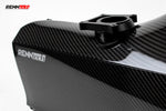 Carbon airbox lid with the RennTech logo from the side - Carbon Fiber Airbox for the 2021-2026 GLE 63 / GLS 63 AMG