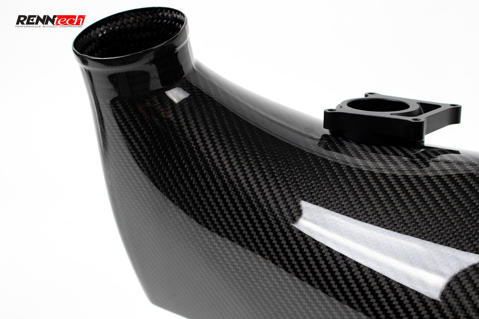 Carbon airbox inlet duct showing the inner opening - Carbon Fiber Airbox for the 2021-2026 GLE 63 / GLS 63 AMG
