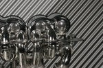 Close-up of polished collectors on Capristo Lamborghini Murcielago valved exhaust
