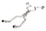 A top view of FI Exhaust Valvetronic Cat-Back System For Mercedes-Benz vehicles with white background
