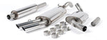 Milltek Sport exhaust system parts for 1984-1992 Volkswagen Golf Mk2 GTI 8v (part MCXVW202): pipework, silencers and black tailpipe tips