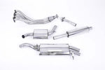 Milltek Sport exhaust system parts for 1984-1992 Volkswagen Golf Mk2 GTi 16v (part MCXVW204): pipework, silencers and polished silver tailpipe tips