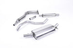 Milltek Sport exhaust system parts for 1976-1983 Volkswagen Golf Mk1 GTi (part MCXVW205): pipework, silencers and polished silver tailpipe tips