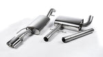 Milltek Sport exhaust system parts for 1988-1991 Volkswagen Corrado VR6 (part MCXVW212): pipework, silencers and black tailpipe tips