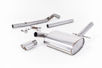 Milltek Non-Resonated Cat-Back Exhaust System with Polished Oval Tips for Volkswagen Corrado VR6 1988-1991