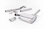Milltek Sport exhaust system parts for 1988-1991 Volkswagen Corrado VR6 (part MCXVW214): pipework, silencers and polished silver tailpipe tips