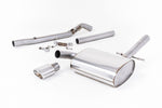 Milltek Sport exhaust system parts for 1988-1991 Volkswagen Corrado G60 1.8 (part MCXVW222): pipework, silencers and polished silver tailpipe tips