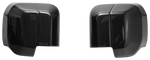 Pair of Urban XRS carbon fiber mirror covers for the Land Rover Defender on black