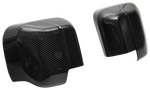 Urban XRS carbon fiber mirror covers for the Land Rover Defender, angled view