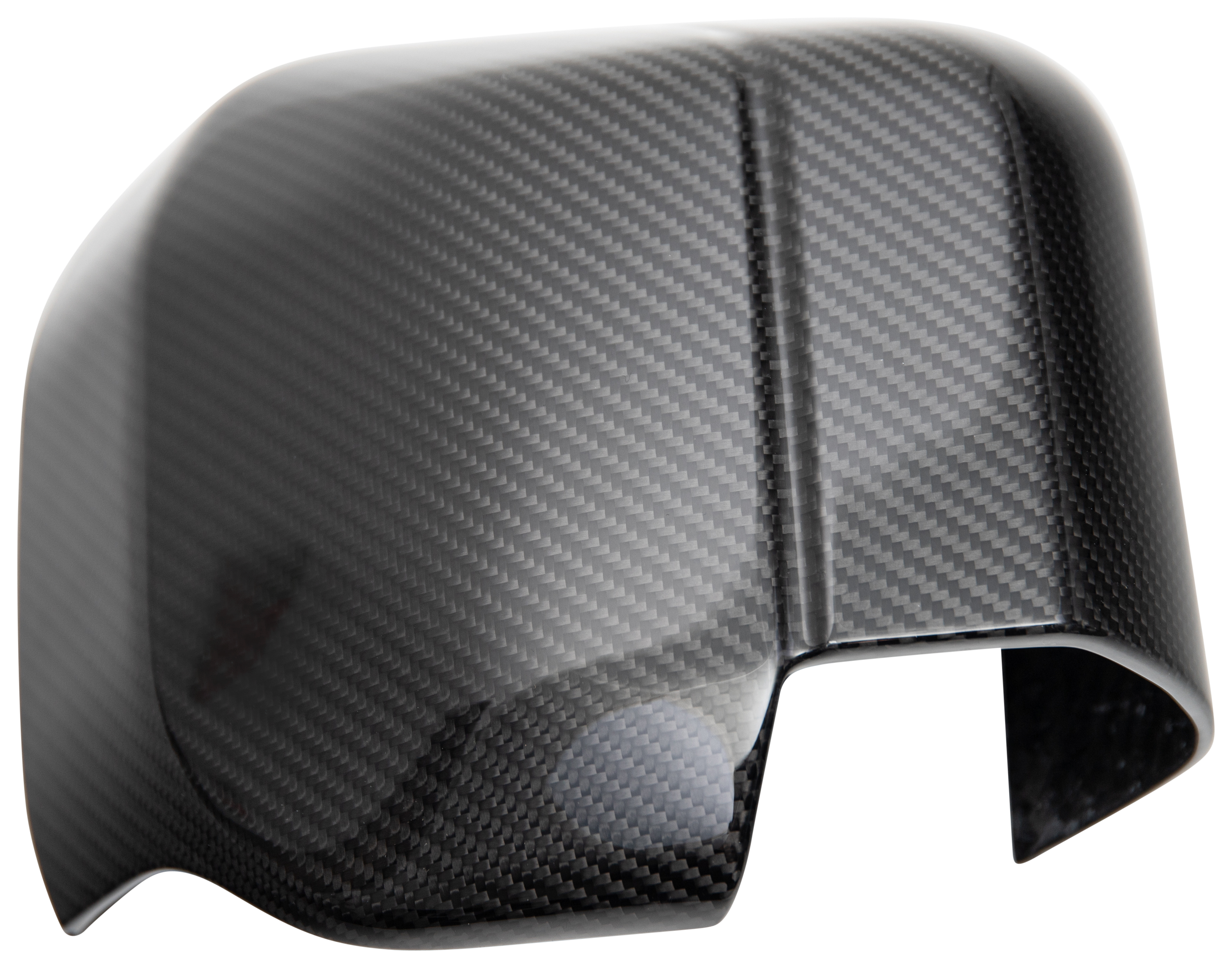 Close-up of the carbon weave on an Urban XRS Defender mirror cover