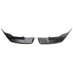 Urban gloss black Defender front bumper canard, angled view