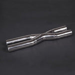 Capristo X-pipe for Maserati GranTurismo and GranCabrio, polished stainless crossover section