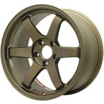 A front view of Volk Racing TE37SL Wheel 19x10.5 5x114.3 12mm Blast Bronze with white background