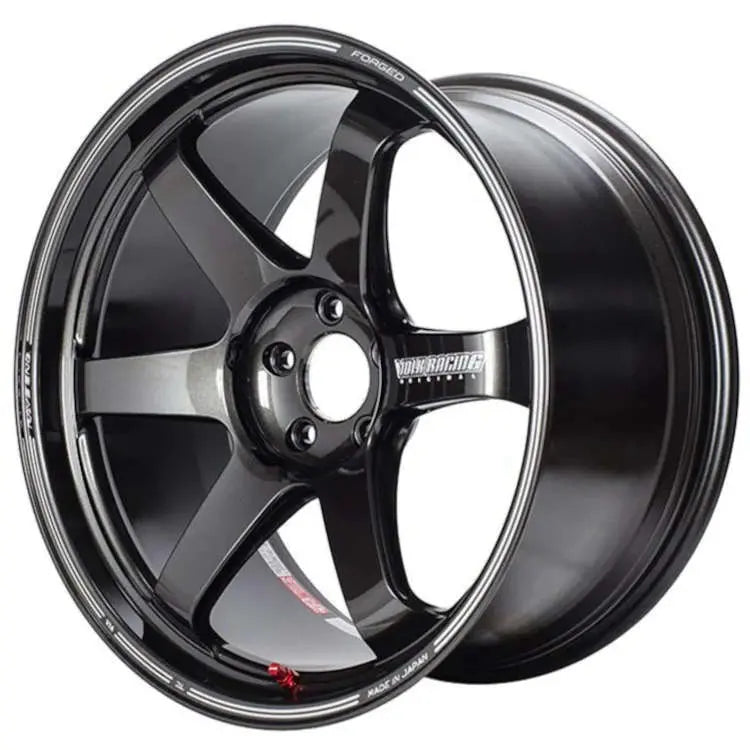 A front view of Volk Racing TE37 Ultra M-Spec Wheel 20x9 5x114.3 37mm Matte Black with white background