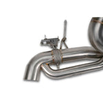 Valve housing detail on the McLaren GT valved X-pipe outlet