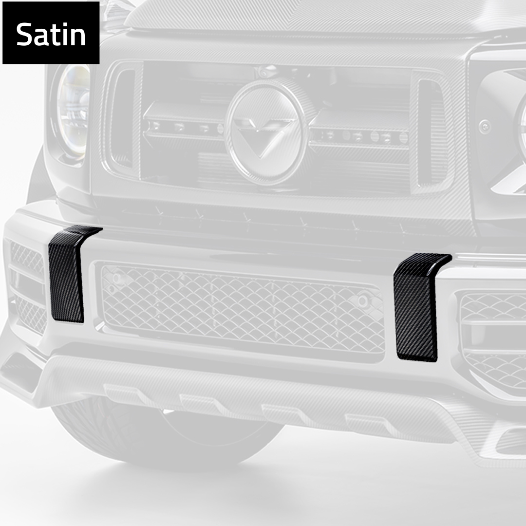 G63 bumperette delete in satin, faded view highlighting carbon