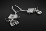Capristo valved mufflers with polished stainless tips for the Mercedes-AMG ML63 W164