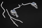 Capristo valved exhaust with mid-pipes for Mercedes-AMG E53 C238 coupe, polished stainless
