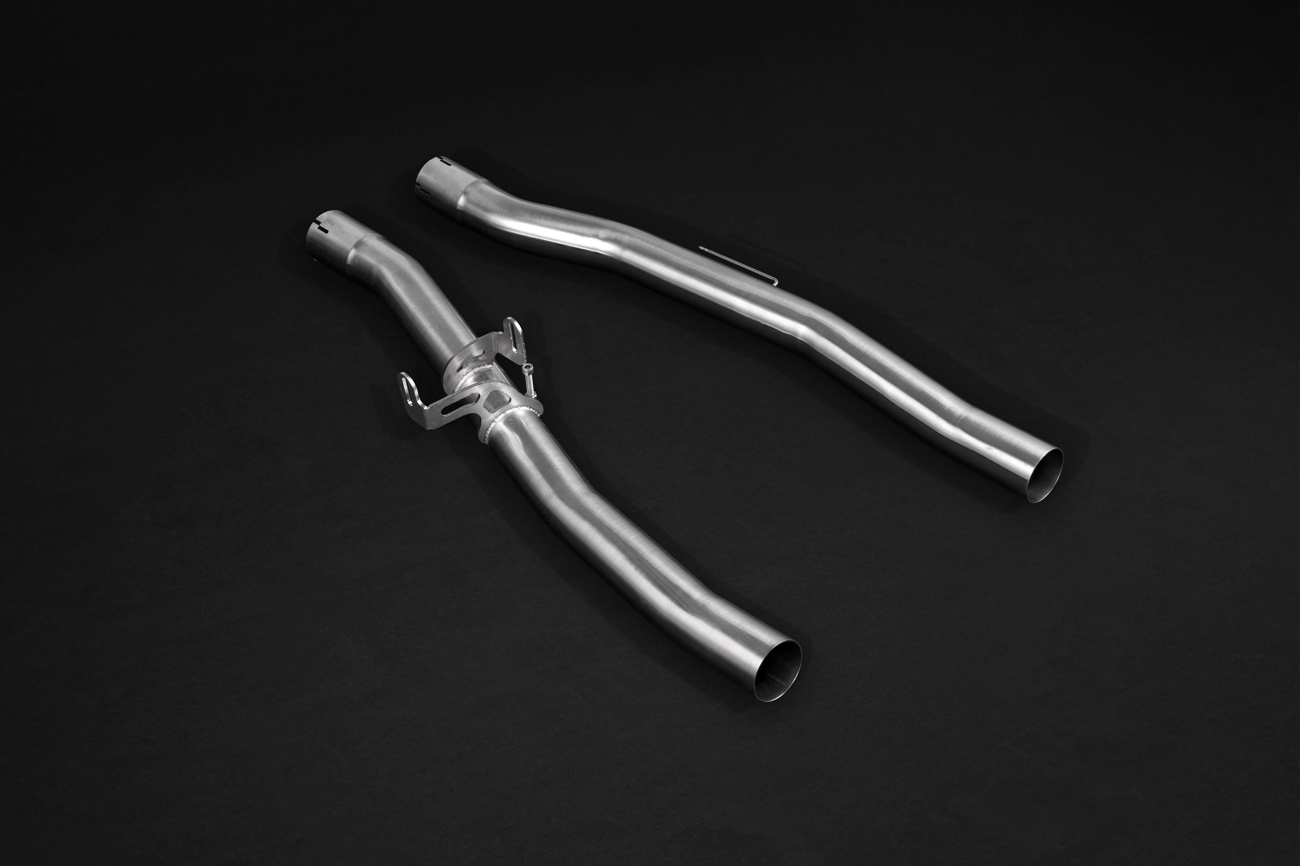 Capristo GLC43 front pipes, polished stainless pair