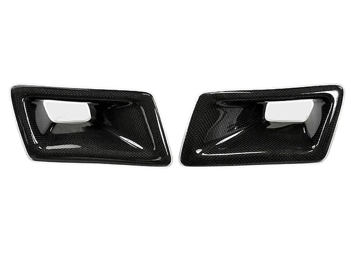 A front view of AUTOTECKNIC CARBON FIBER DUAL AIR DUCTS - NISSAN 350Z 2007-2009 (VQ35HR) with white background
