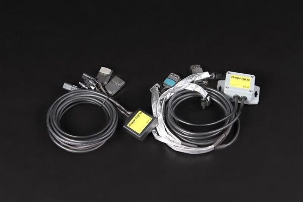 wide view of Capristo E2E Exhaust Remote Kit D (for Electric Valves) with black background