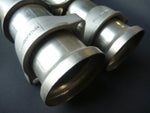 wide view of Capristo Pre Muffler Spare Tubes for Ferrari 456GT 1992-2003 with black background