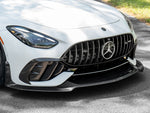 Front corner of a white AMG GT 63 showing the RennTech splitter under the bumper intake