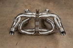Stainless F1 exhaust Porsche Carrera GT: complete system straight-on