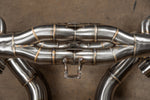 Stainless F1 exhaust Porsche Carrera GT: central welded junction