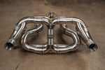 Stainless F1 exhaust Porsche Carrera GT: complete F1 system overhead