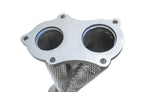 Soul 718 GT4 / Spyder / GTS over axle pipes: close-up of the twin-port flange and heat sleeve