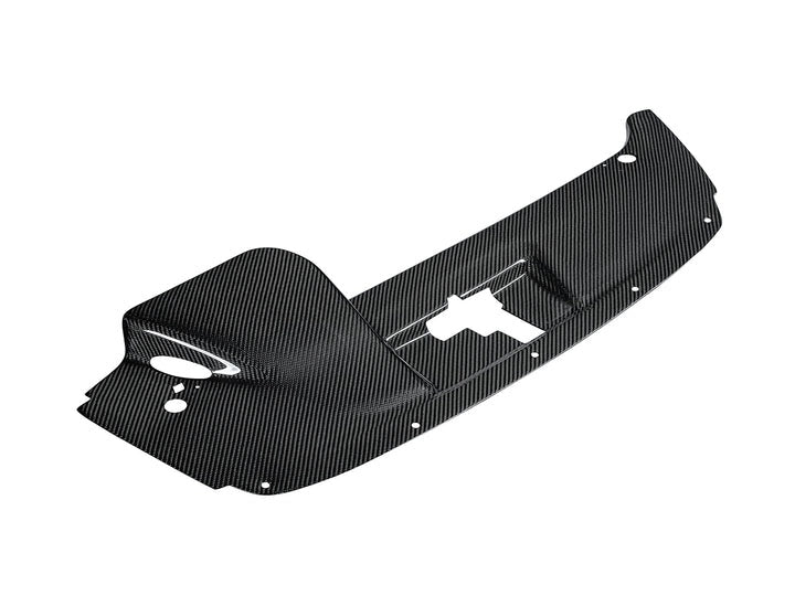 A front view of AUTOTECKNIC DRY CARBON FIBER COOLING PLATE - HONDA S2000 (AP1 & AP2) 1999-2009 with white background