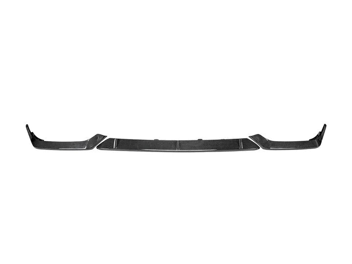 A front view of AUTOTECKNIC PERFORMANCE DRY CARBON FRONT LIP SET - BMW G06 X6 M-SPORT 2023+ with white background