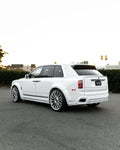 White Rolls-Royce Cullinan with the 1016 body kit, rear three-quarter