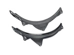 A side wide view of AUTOTECKNIC CARBON FIBER REAR WHEEL ARCH EXTENSION SET - BMW F93 M8 GRAN COUPE 2023+ with white background