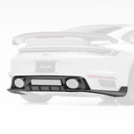 992 Turbo S rear diffuser, faded rear view highlighting carbon
