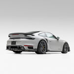 992 Turbo S with Vorsteiner rear wing, rear 3/4 view of car