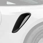 992 Turbo S side intake trim, faded close-up highlighting carbon piece