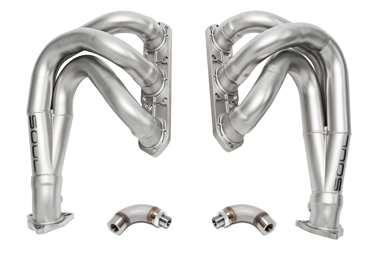 Soul 987.1 Boxster / Cayman competition headers: competition headers with collector clamps